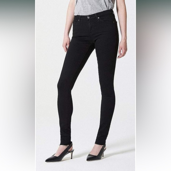 AG Adriano Goldschmied Women's The Legging Ankle Skinny Jean Super Black -27R - Picture 1 of 9